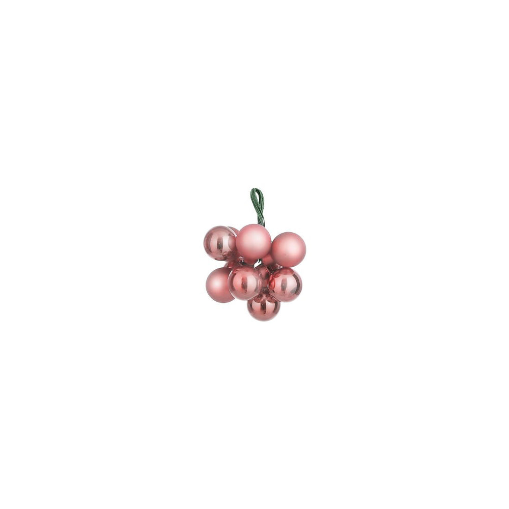 Mini Glass Bauble - Pink (2cm)