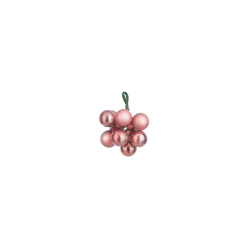 Mini Glass Bauble - Pink (2cm)