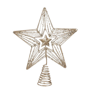 Champagne Treetop Star (30cm)