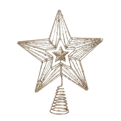 Champagne Treetop Star (30cm)
