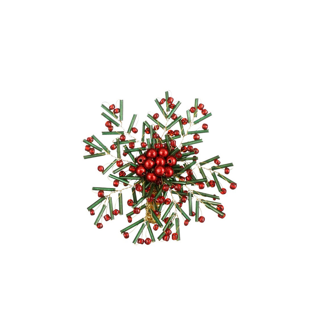 Green Beaded Napkin Ring (6cm)
