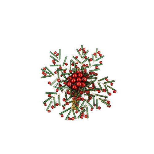 Green Beaded Napkin Ring (6cm)