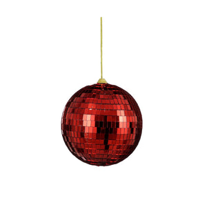 Red Mirror Ball Ornament (15cm)