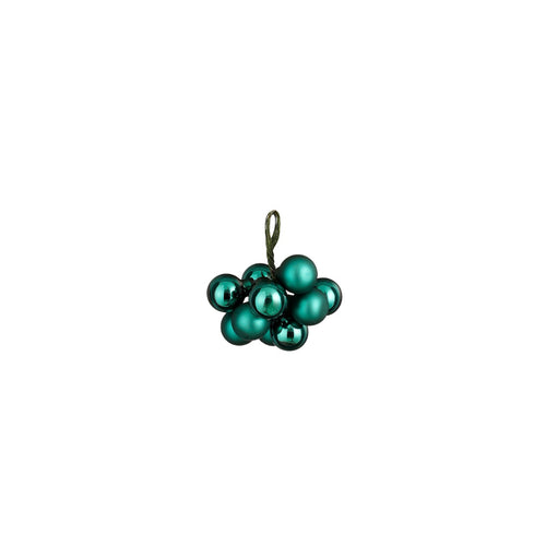 Mini Glass Bauble - Petrol (2cm)