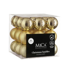 Unbreakable Gold Bauble Set (8cm, 27 Pieces)