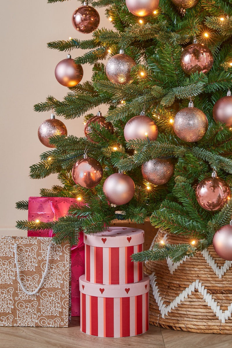Unbreakable Pink Bauble Set (8cm, 27 Pieces)