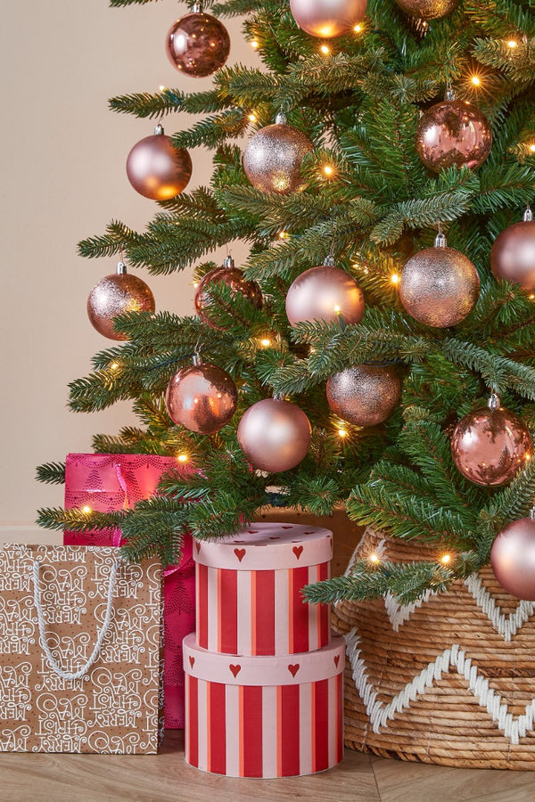 Unbreakable Pink Bauble Set (8cm, 27 Pieces)