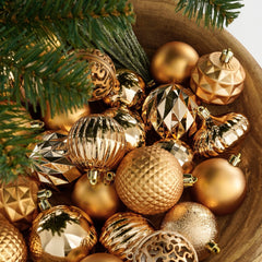Unbreakable Tree Decoration Set - Copper (7cm, 60 Pieces)