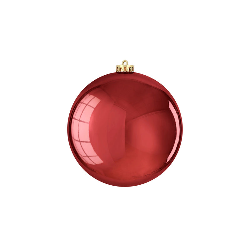 Bauble unbreakable d. red shiny - d15cm