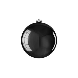 Bauble unbreakable black shiny - d15cm