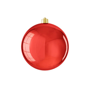 Bauble unbreakable red shiny - d20cm