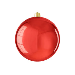 Bauble unbreakable red shiny - d25cm