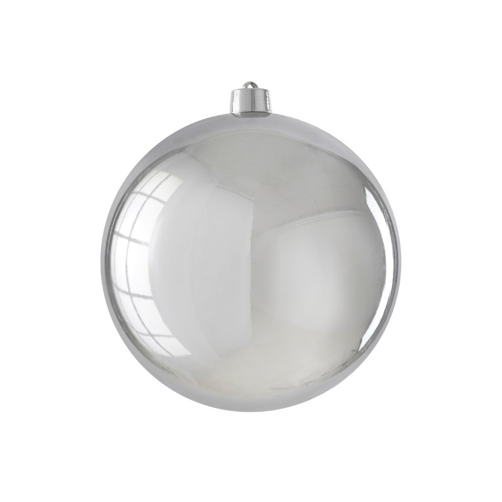 Bauble unbreakable silver shiny - d25cm