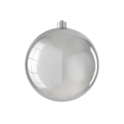 Unbreakable Shiny Silver Bauble (25cm)