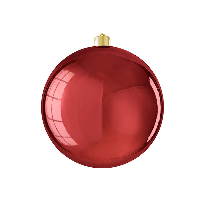 Bauble unbreakable d. red shiny - d25cm