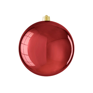 Bauble unbreakable d. red shiny - d25cm