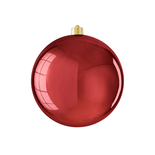 Bauble unbreakable d. red shiny - d25cm