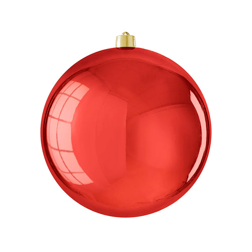 Bauble unbreakable red shiny - d30cm