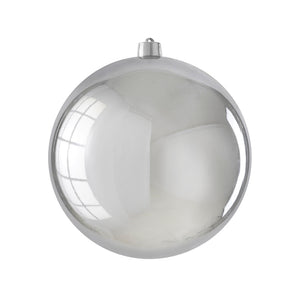 Bauble unbreakable silver shiny - d30cm