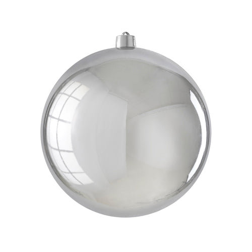 Bauble unbreakable silver shiny - d30cm