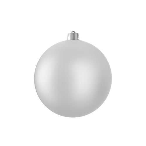 Unbreakable Matt Silver Bauble (20cm)