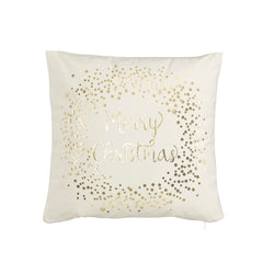 White Merry Christmas Cushion (40x40cm)