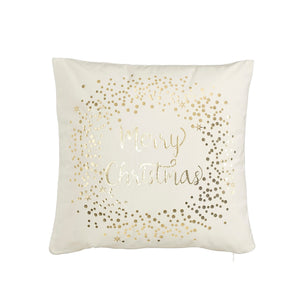 White Merry Christmas Cushion (40x40cm)