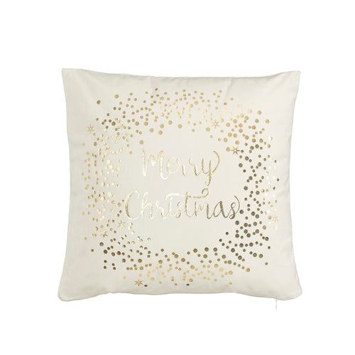 White Merry Christmas Cushion (40x40cm)