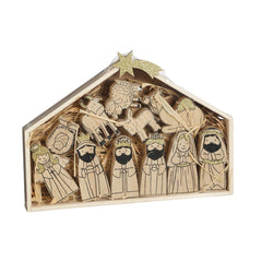 Brown Mix Nativity Set (22cm)