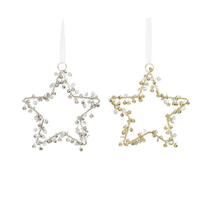 Gold Silver Star Ornament (15cm)