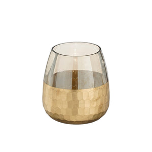 Tealight holder champagne h10xd10cm