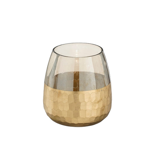 Tealight holder champagne h10xd10cm