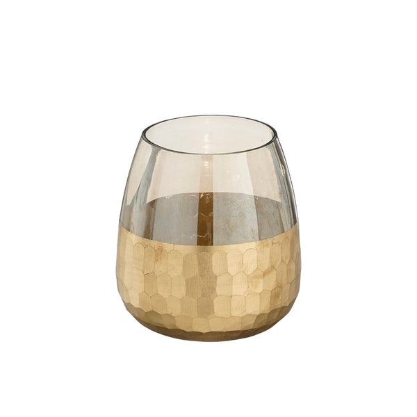 Tealight holder champagne h10xd10cm