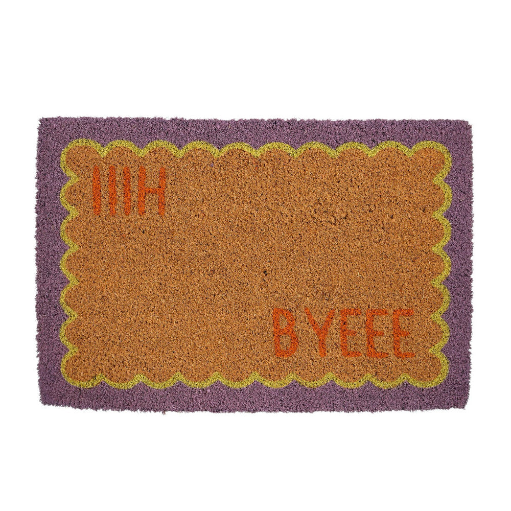Hii Byee Graphic Coir Doormat (60 cm)