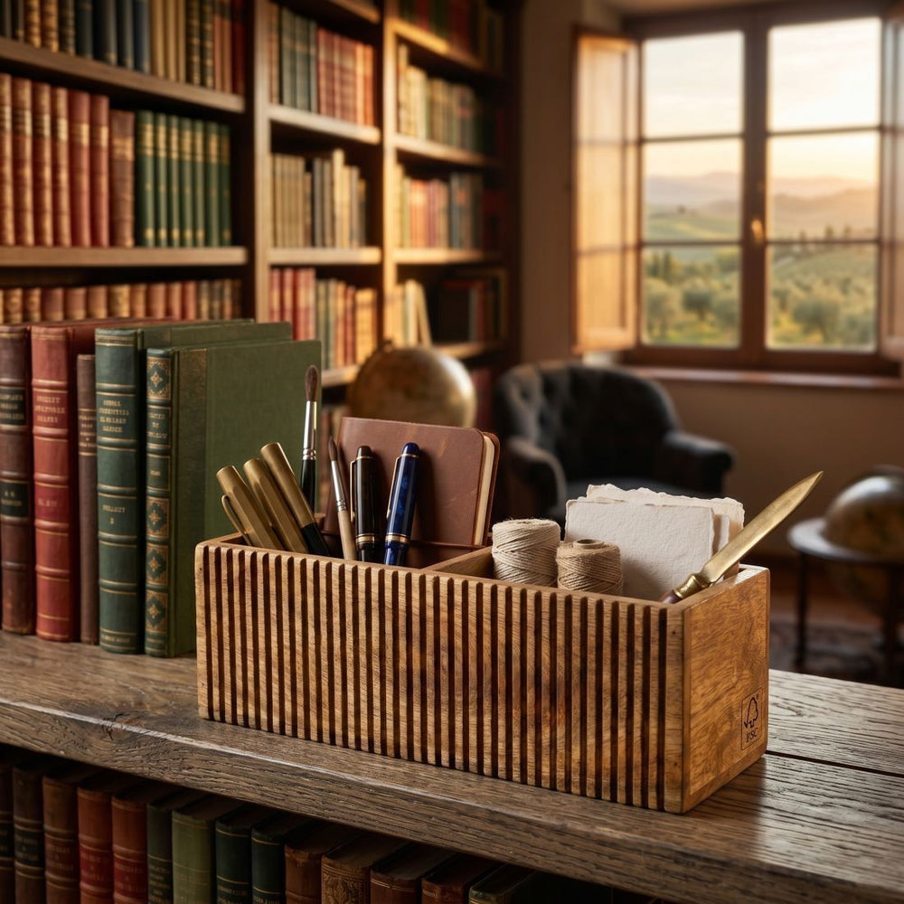 FSC Brown Wooden Storage Box (30 cm)