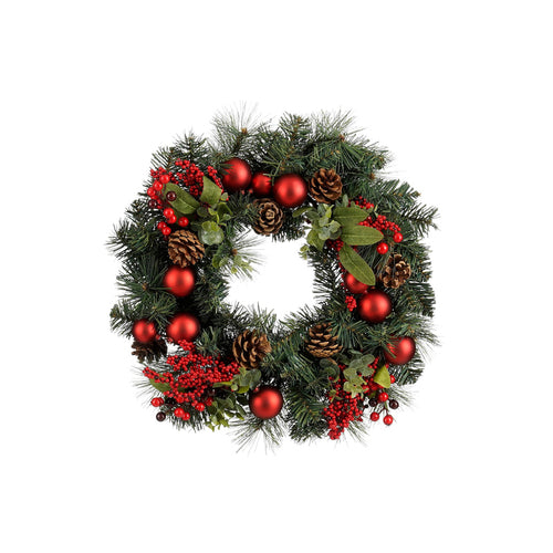 Cara wreath red 12x50cm