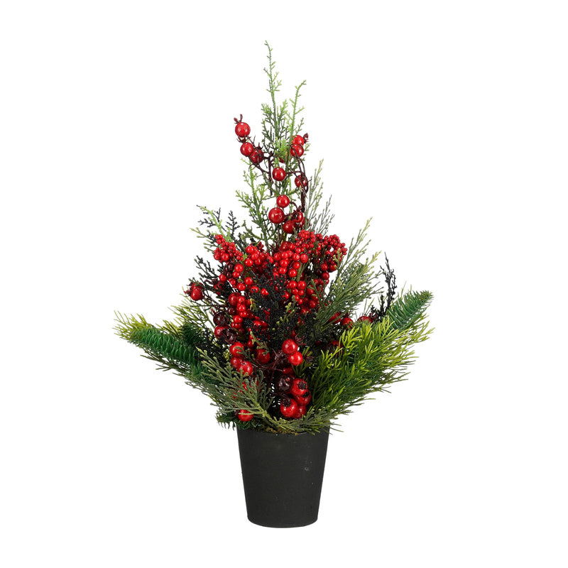 Christmas tree cedar in pot red 45x18cm