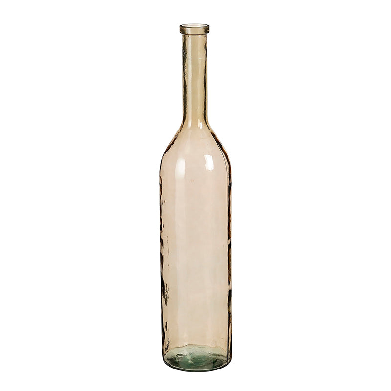 Rioja bottle recycled glass beige - h100xd21cm