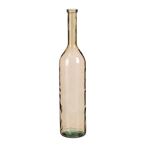 Rioja bottle recycled glass beige - h100xd21cm
