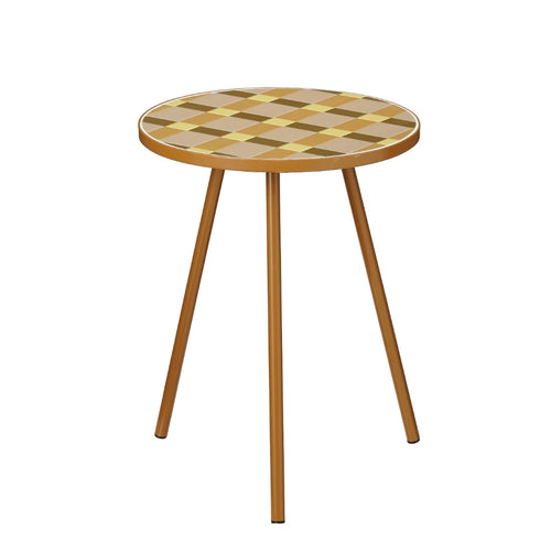 Bologna Brown Wooden Side Table (51 cm)