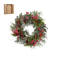 Randell wreath red frosted 12x50cm