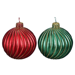Red Green Candle Bauble (9cm)