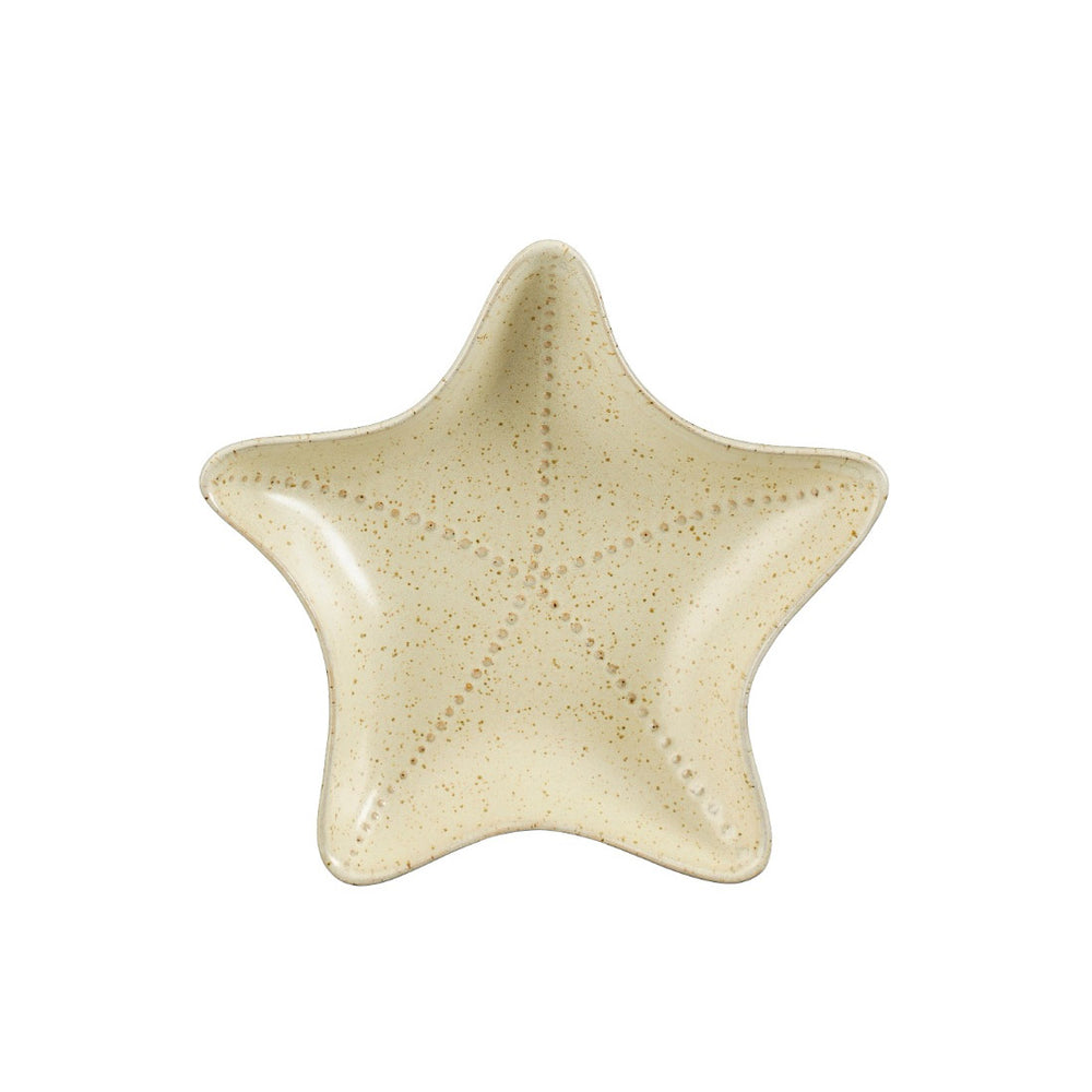 Cream Speckled Ceramic Starfish Plate (22.5 cm)