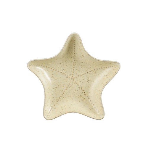 Cream Speckled Ceramic Starfish Plate (22.5 cm)