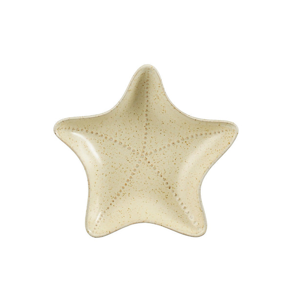 Cream Speckled Ceramic Starfish Plate (22.5 cm)