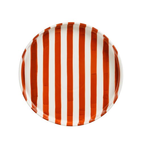 Neva Striped Red Dinner Plate (25 cm)