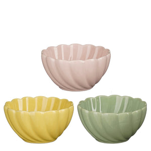 Fluted Pastel Ceramic Bowl (12 cm)