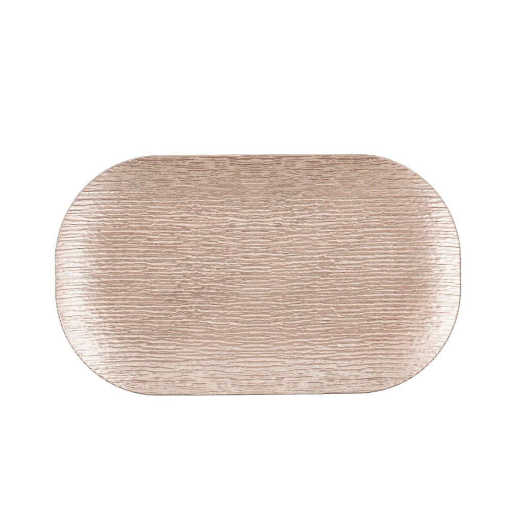 Champagne Mila Oval Decoration Plate (43 cm)
