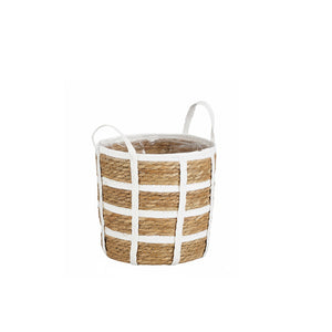 White Leora Round Basket (24 cm)