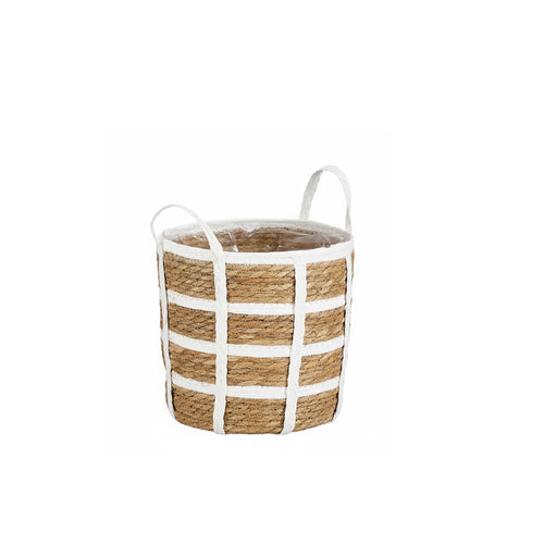 White Leora Round Basket (24 cm)